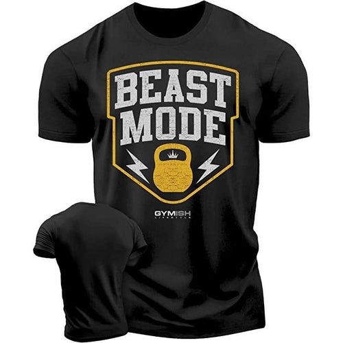 007. Beast Mode Weightlifting Funny Gym Shirts Motivational Lifting Shirts for Men T-Shirts Powerlifting Workout Shirts...
