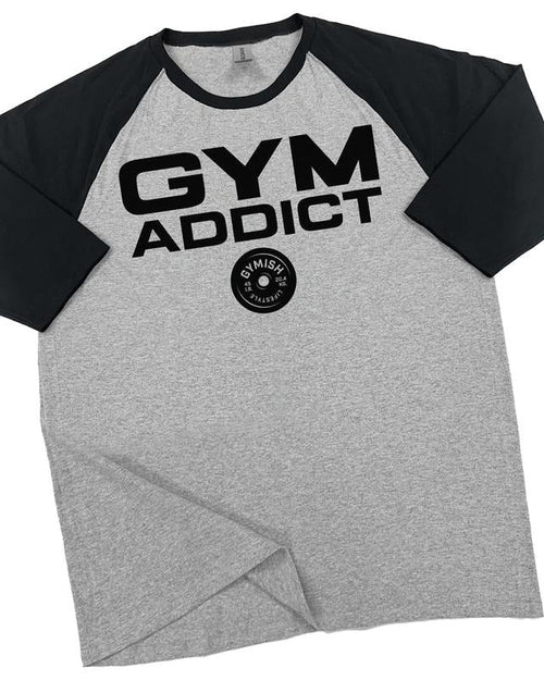 040. RAGLAN IRON-ADDICT Funny Workout Gym T-Shirt for Men Hoodie, Sweatshirt | RetroVerseTees.com