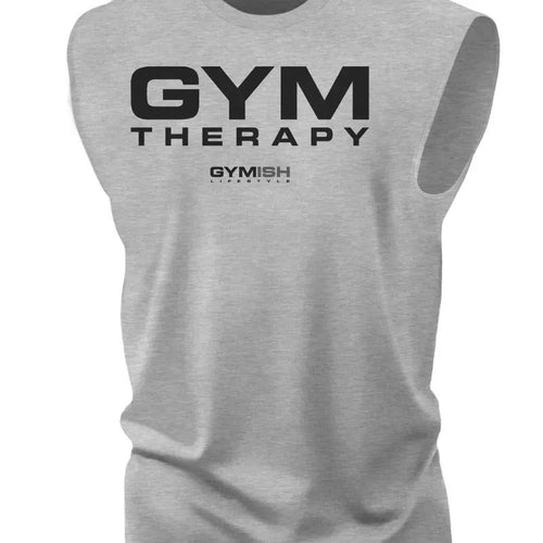 055. Gym Therapy Lightweight Workout Long Sleeve Hooded Gym T-shirt for Men Cotton Menswear Hoodie, Sweatshirt