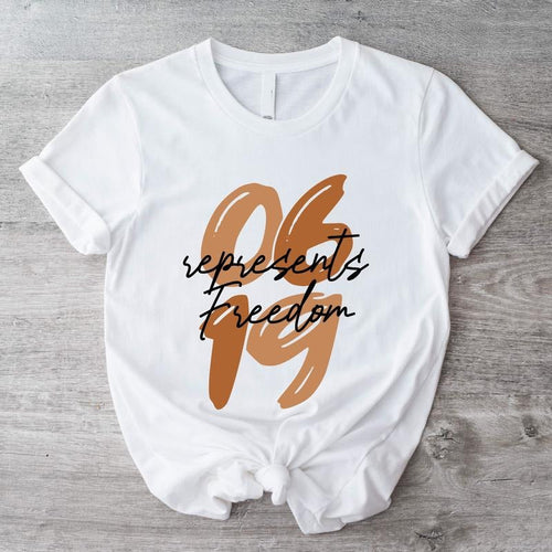 06 19 Represents Freedom Shirt, Independence Day T-shirt, Black History Month Tee, Juneteenth Short Sleeve, Unisex...