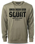 090. Created Equal Squat Funny Workout Gym Hoodie for Men Cotton Menswear T-Shirts, Sweatshirt | RetroVerseTees.com