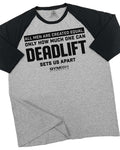 090. RAGLAN CREATED EQUAL DEADLIFT Funny Workout Gym T-Shirt for Men Hoodie, Sweatshirt | RetroVerseTees.com