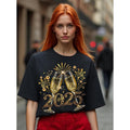 [100% Cotton] Cheers to 2025, 2025 New T-shirt Women Men Hoodie, Sweatshirt | RetroVerseTees.com