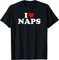 [100% Cotton] I Love Naps - Heart T-Shirt Hoodie, Sweatshirt | RetroVerseTees.com