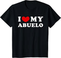 [100% Cotton]I Love My Abuelo, I Heart My Abuelo T-Shirt Hoodie, Sweatshirt | RetroVerseTees.com