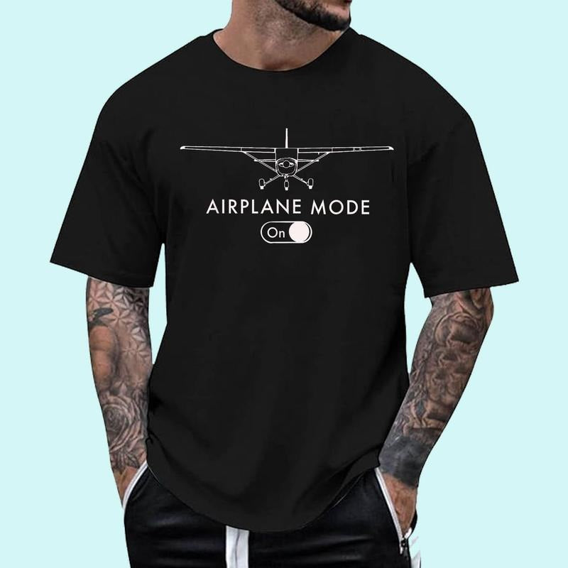 [100% Cotton Shirt] Pilot C172 Flying Gift Airplane Mode Short Sleeve Unisex T-Shirt Hoodie, Sweatshirt | RetroVerseTees.com