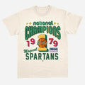 1979 NCAA Basketball National Champions Vintage, Michigan State Spartans Graphic T-Shirt, Womenswear for True Fans...