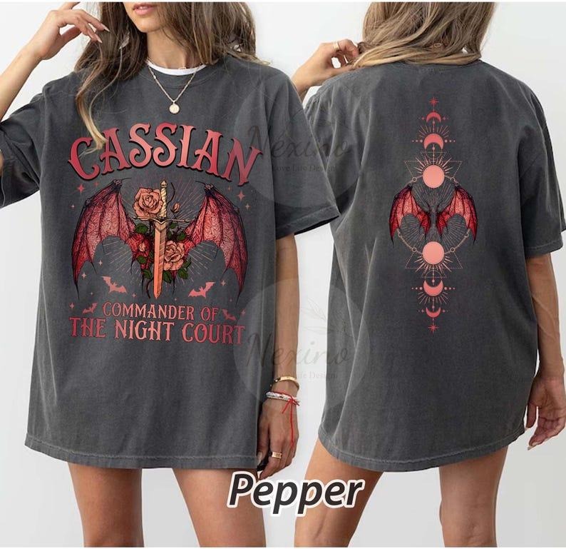 2 Slides, Acotar Shirt Cassian, Velaris City Of Starlight Acotar T-Shirt, The Night Court Shirt, Court Of Dreams,...