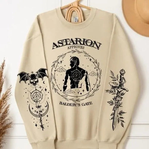 (3 sides) Baldurs Gate 3 Astarion Sweatshirt Hoodie, Astarion Sweater, Gamer Gift, Astarion Rogue, Video Game, Astarion...