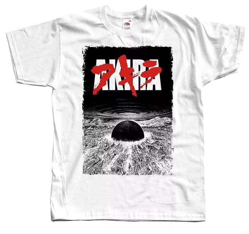 AKIRA 1988 poster white T-shirt v10 MANGA Tokyo 100% cotton sizes S - 5XL Hoodie, Sweatshirt | RetroVerseTees.com