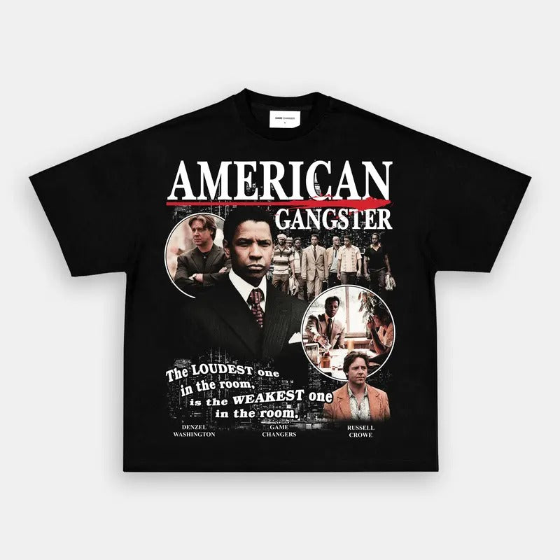 AMERICAN GANGSTER TEE Trending Movie T shirt Vintage 90s T-shirt gift for Movie fans gift for him gift for her unisex...