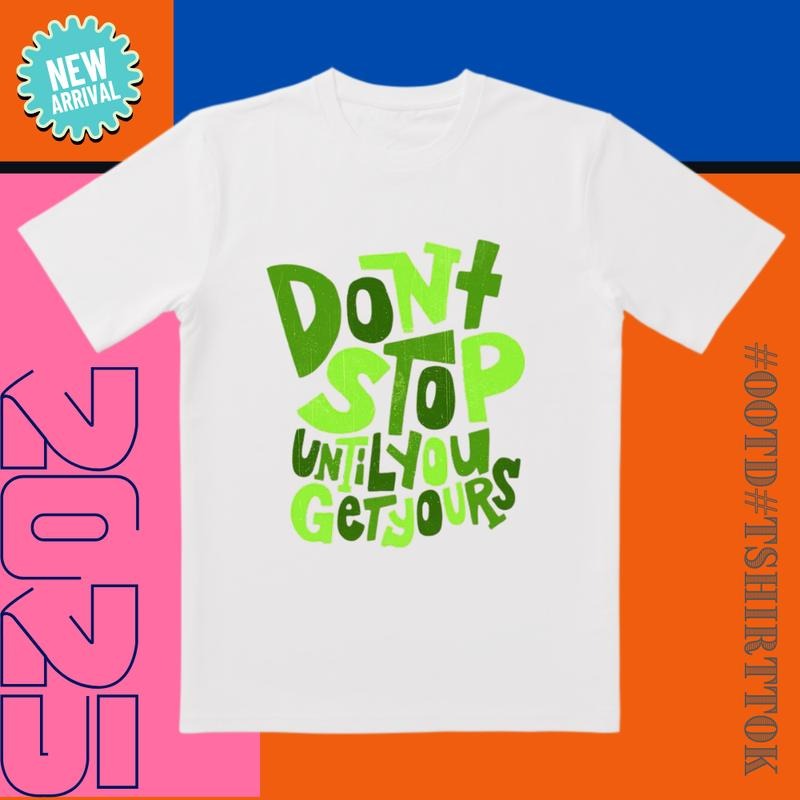 Empowerment Tee |   'Don't Stop' Embossed Gold |   Daily/Street/Active Wear Hoodie, Sweatshirt | RetroVerseTees.com