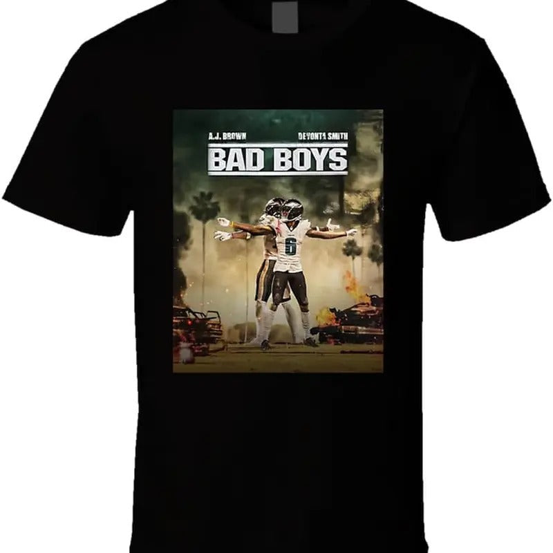 Aj Brown Devonta Smith Bad Boys Celebration T Shirt Hoodie, Sweatshirt | RetroVerseTees.com