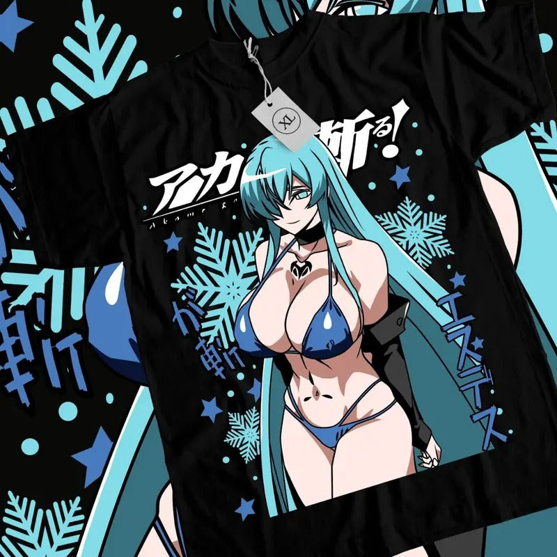 Akame Ga Kill Anime T-shirt & Sweatshirt, Esdeath Waifu Graphic Tee, Anime Manga Lover Gifts Hoodie | RetroVerseTees.com