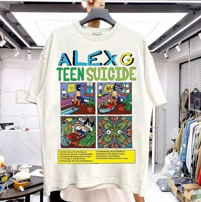 Alex G Band Tour Graphic Short Sleeve Natural Unisex Tshirt Men Women S-5XL Hoodie, Sweatshirt | RetroVerseTees.com
