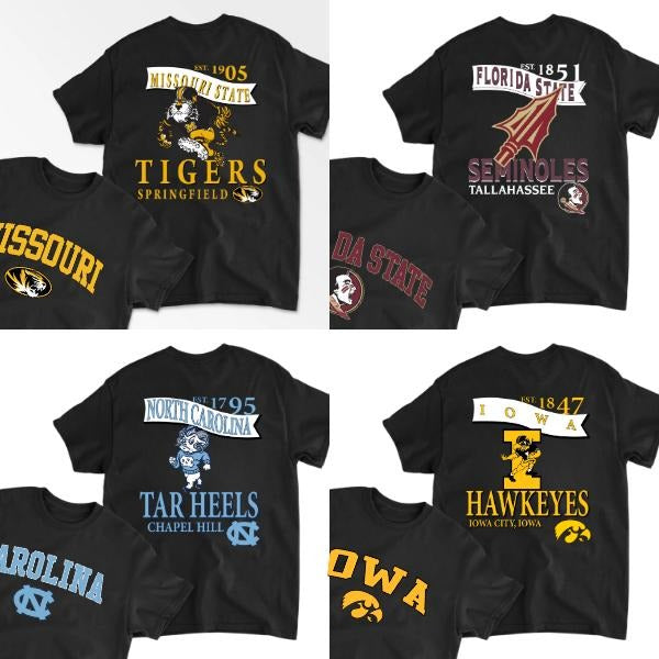 All Team College Mascot T-Shirt, Vintage NCAA Graphic Tee with Retro University Vibes, Game Day Shirt for Fans, Unisex...