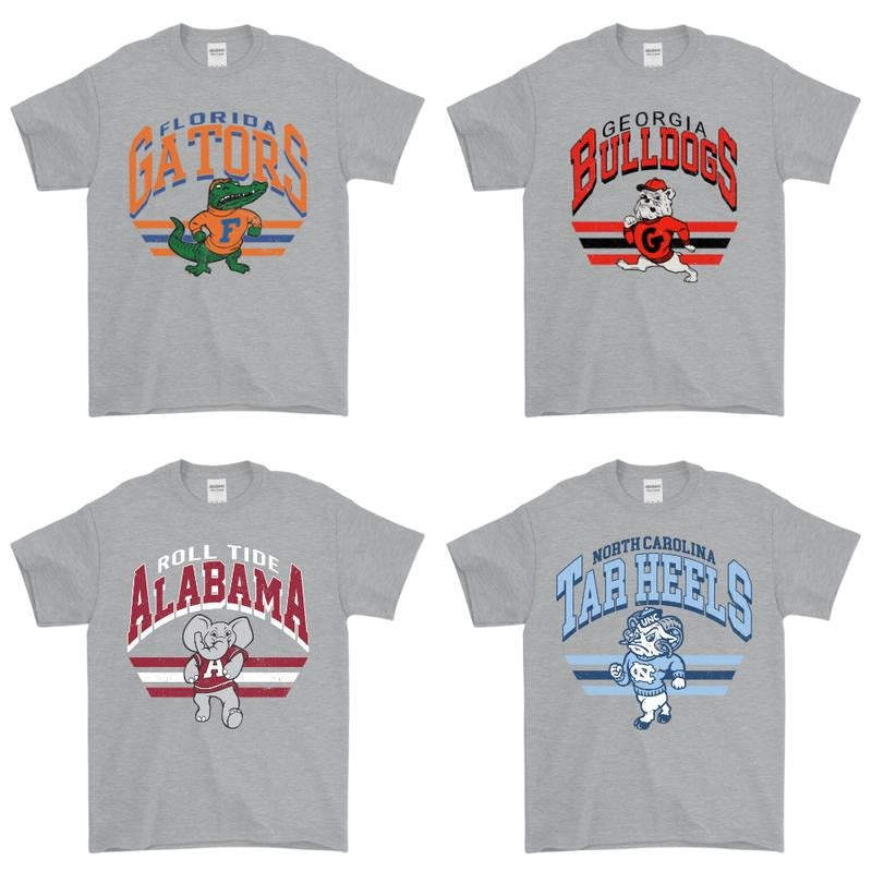 All Team College NCAA Vintage T-shirt, Color Sport Grey Hoodie, Sweatshirt | RetroVerseTees.com