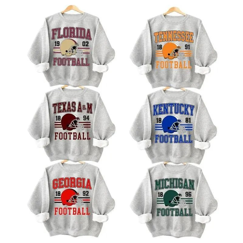 All Team Vintage College NCAA Sweatshirt Sport Grey, Vintage Sweatshirt All Teams NCAA, Classic Sport Sweatshirt...