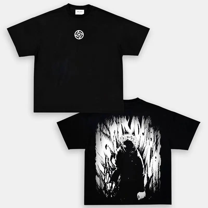 Anime Retro Heavy Yuji Itadori Jujutsu Kaisen Anime Double Printed Vintage Oversized Tee Unisex Oversize Anime Manga...