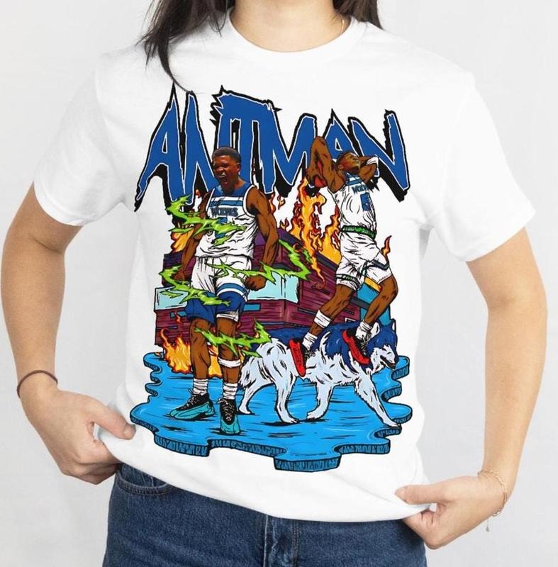 Ant.hony Edw.ards Graphic Tee Classic Vintage Antman Minnesota T-Shirt, Young Star Timberwolves Playoffs Retro Bootleg Ae...