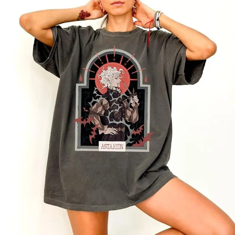 Astarion Shirt, Baldurs Gate 3 Vintage T-Shirt, Gift For Women and Man Unisex T-Shirt Hoodie, Sweatshirt | RetroVerseTees.com
