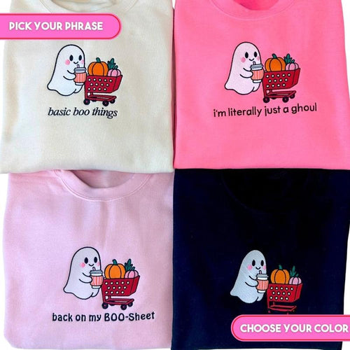 'Autumn Errands Ghoul' Crewneck Sweatshirt T-Shirts, Hoodie | RetroVerseTees.com