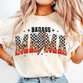 Badass Mama T-shirt, Retro Checkered Mama sweatshirt, Motherhood T-shirt, Mom Life tshirt, Mama sweatshirt, Mothers Day...