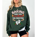 Baking More than Cookies This Christmas Sweatshirt, Baking Cookies Pregnancy Announcement, Christmas Pregnancy...