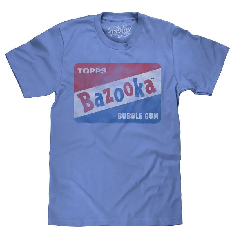 Bazooka Bubble Gum T-Shirt - Blue Hoodie, Sweatshirt | RetroVerseTees.com