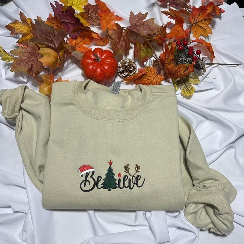 Believe Christmas sweatshirt T-Shirts, Hoodie | RetroVerseTees.com
