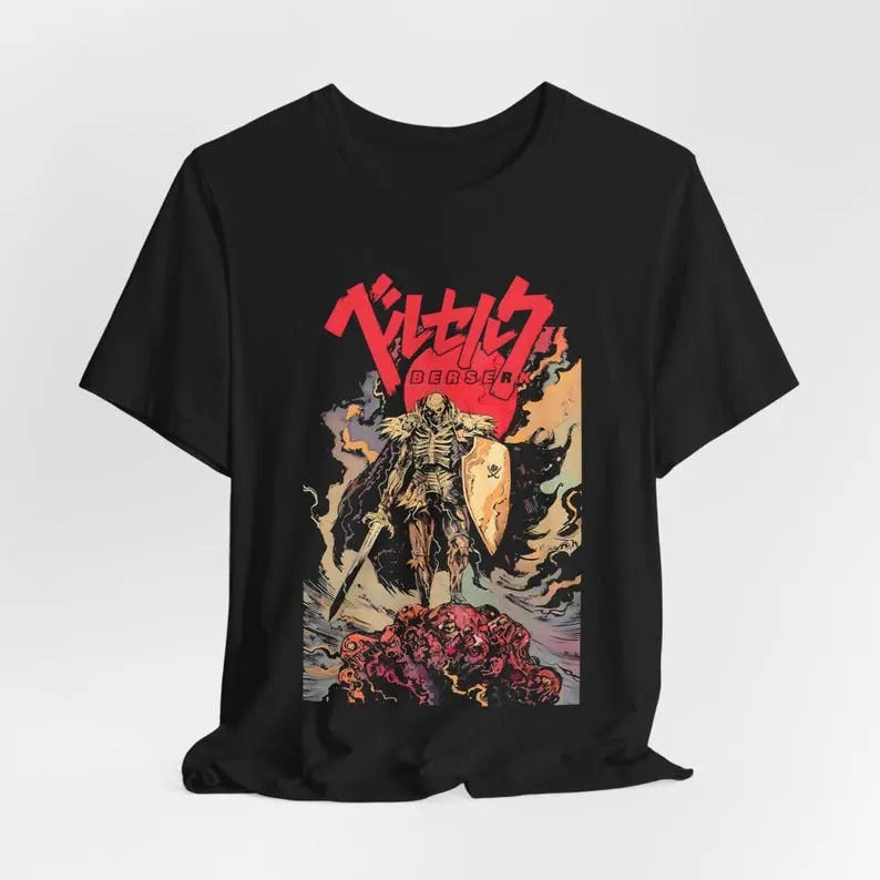 Berserk Shirt - Vintage Berserk Tshirt - Best Anime Tshirt - Anime Shirt Gift For Boyfriend - Gift For Him - Skull Knight...