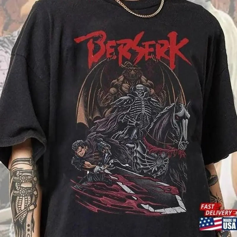 Berserk T-Shirt Japanese Anime Manga Shirt Menswear Topstyle{n002}2 Hoodie, Sweatshirt | RetroVerseTees.com
