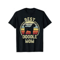 Best Dog Mom Ever" Vintage Goldendoodle Graphic Tee - 100% Cotton, Crew Neck, Short Sleeve T-Shirt for Men