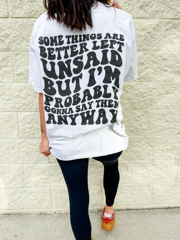 Better Left Unsaid Graphic Tee Hoodie, Sweatshirt | RetroVerseTees.com
