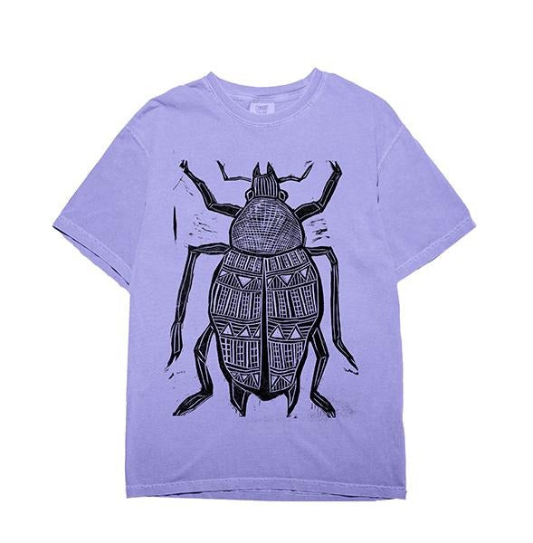 Big Beetle  Woodblock Hand-Printed T-Shirt Cotton Menswear Streetwear Graphics Hoodie, Sweatshirt | RetroVerseTees.com