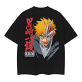 Bleach "Hollowfication" Heavyweight Vintage Tee 100% Cotton OVERSIZED Anime T-shirt Menswear Top Casual Streetwear Black...