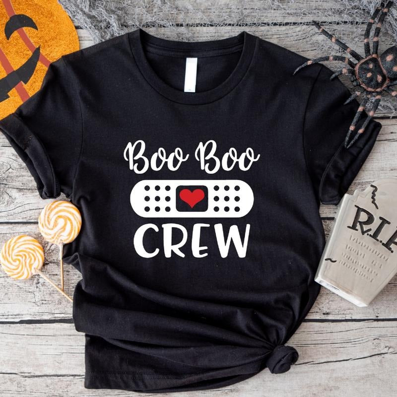 Boo Boo Crew T-Shirt, Nurse Halloween Party Gift Shirt, Matching Spooky Nurse Tee, Nursing School Party Tee. Hoodie,...