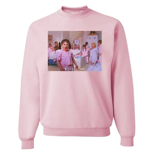 'Boys, Ugh!' Crewneck Sweatshirt T-Shirts, Hoodie | RetroVerseTees.com