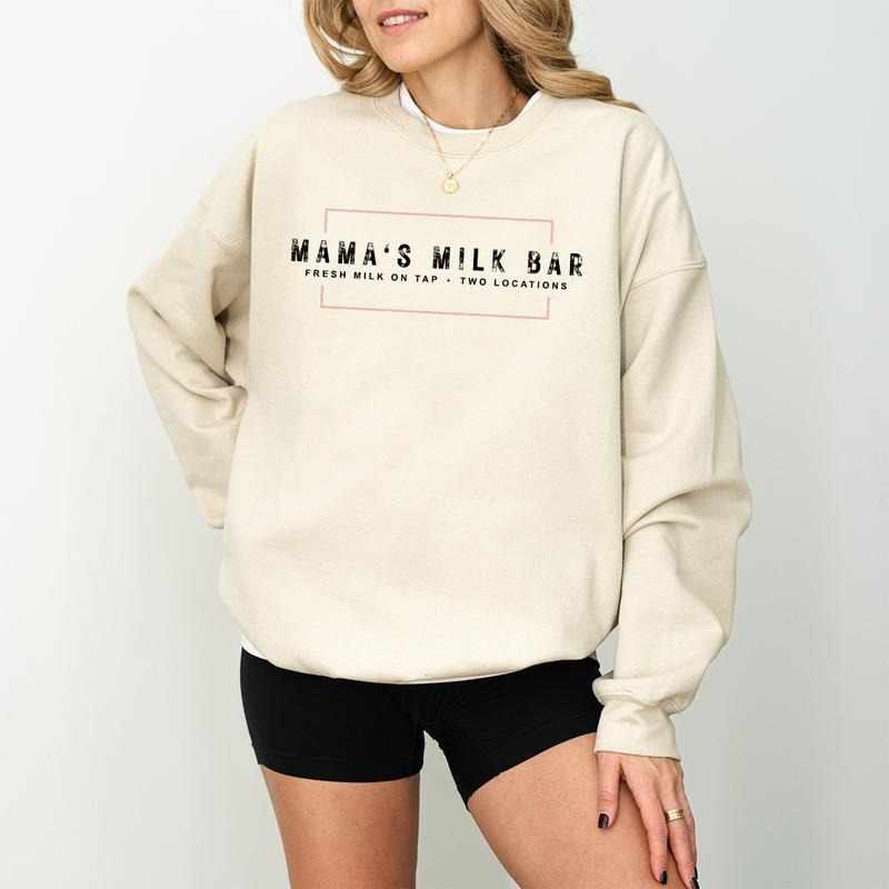 Breastfeeding Sweatshirt Breastfeeding Shirt Breast Feeding Shirt Mamas Boobery Gift For New Mom Milk Bar Breastfeeding...