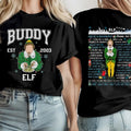Buddy The Elf Vintage Quotes Christmas Light T-Shirt, Buddy The Elf Est 2001 Shirt, Elf Movie Quotes, Christmas Shirts,...