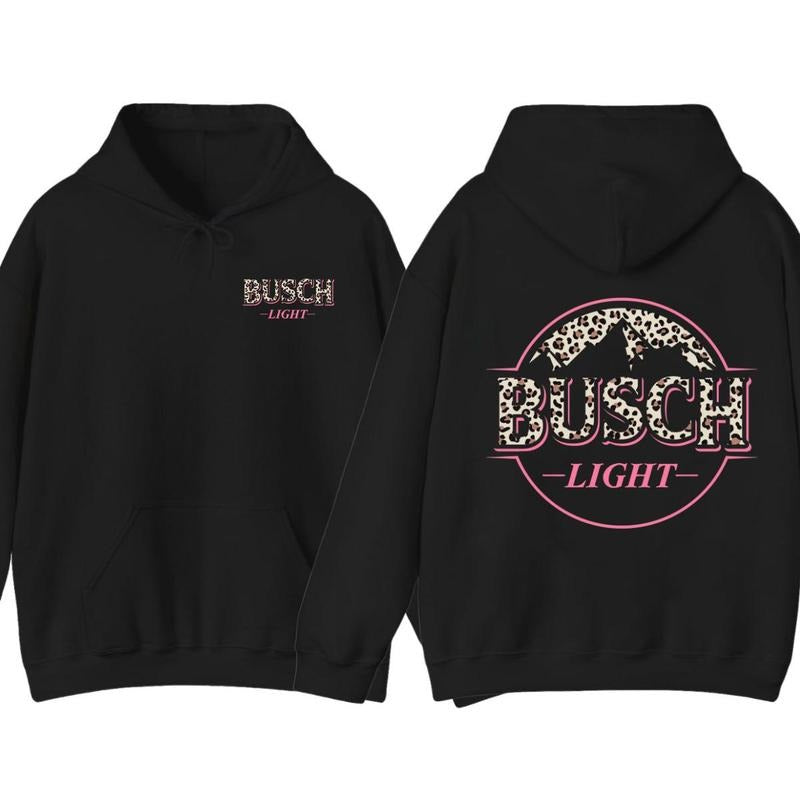 Busch Light Leopart Logo Hoodie - SweatShirt  - T-shirt , 2 side