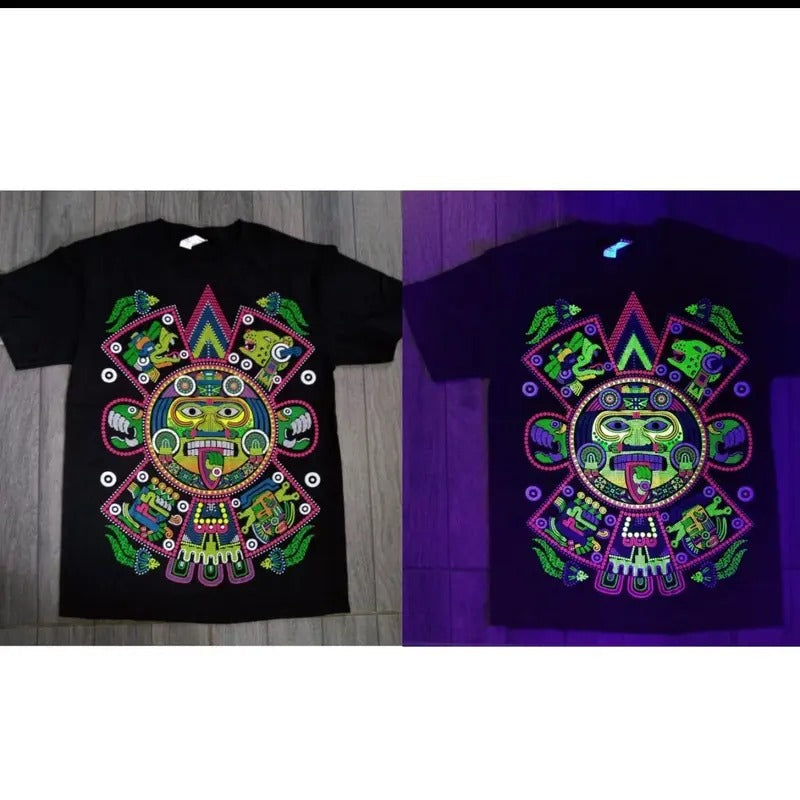 Calendario azteca solo vista al frente. talla small Cotton T-Shirts, Hoodie, Sweatshirt | RetroVerseTees.com