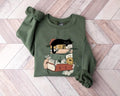 Cat Book Sweatshirt, Books and Cats Hoodie, Reading Shirt, Cat Lover T-Shirt, Gift for Cat Lover, Gift for Book Lovers,...