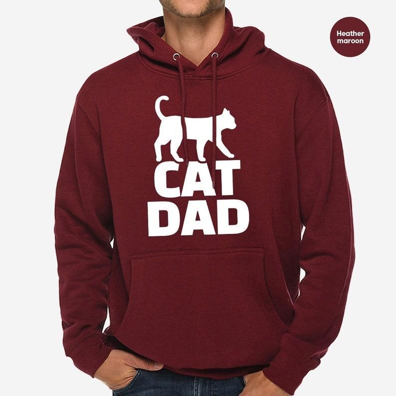 Cat Dad Hoodie, Fathers Day Gift, Gifts For Dad, Cat Dad Sweatshirt, Fathers Day, Cat Lover Long Sleeve, Gift For Dad,...