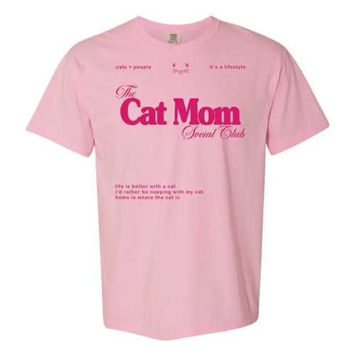 'Cat Mom Social Club' T-Shirt Hoodie, Sweatshirt | RetroVerseTees.com