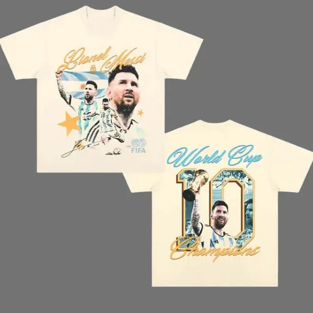 Champions Messi T-Shirt, Messi 2-Sided Vintage Tee, Unisex Soccer Shirt, Sweatshirt, Graphic Tees, Menswear Womenswear...