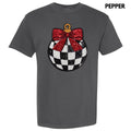 Checkered Ornament Sequin Patch Comfort Colors T-Shirt Hoodie, Sweatshirt | RetroVerseTees.com