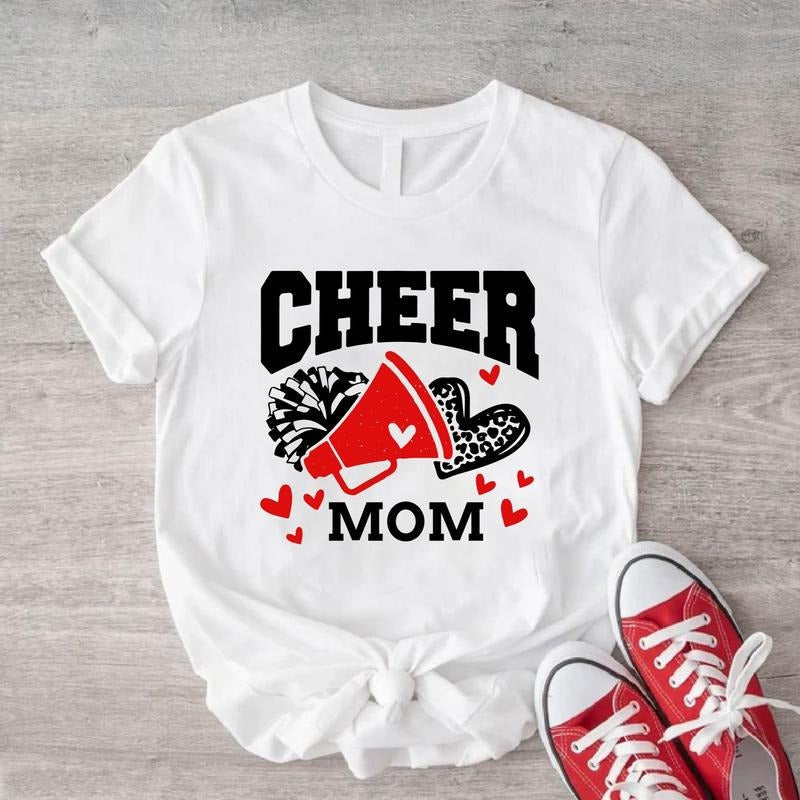 Cheer Mom Shirt, Cheerleader T-shirt, Sport Team Support Tee For Mama, Cheerleading Tee, Coach Mother Birthday Gift Tee....