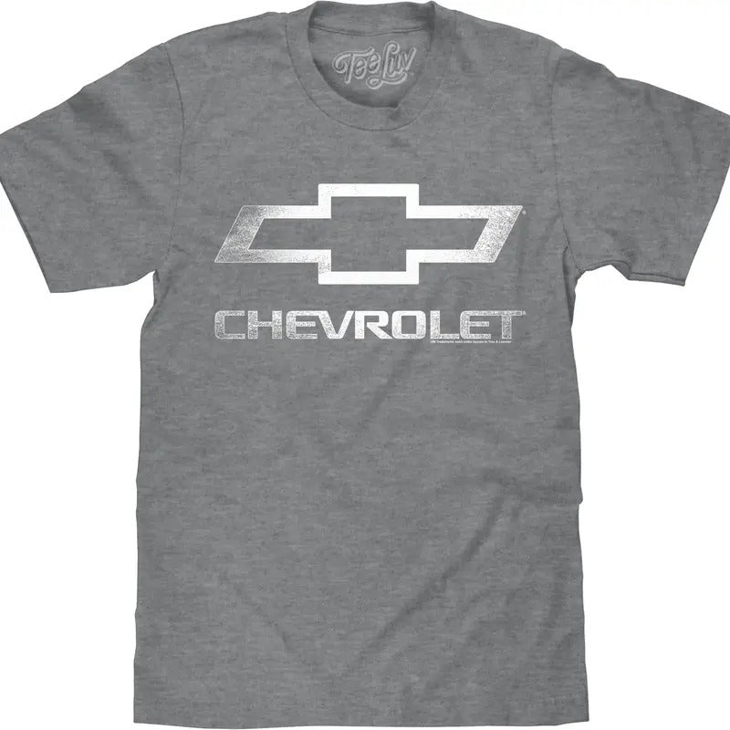 Chevrolet Logo Big and Tall T-Shirt - Gray Hoodie, Sweatshirt | RetroVerseTees.com