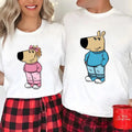 Chill Guys Couple Shirt, Funny Meme Matching Graphic Tee, Dog Meme Matching T-shirt, Funny Gift For Him, Gift For Her,...
